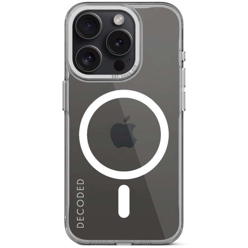 Decoded Recycled Plastic Backcover iPhone 15 Pro Transparant